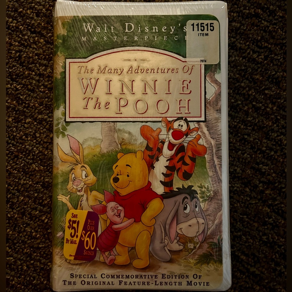 Vintage VHS Tape The Many Adventures of Winnie the Pooh